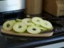 Slice apples into thin rings
